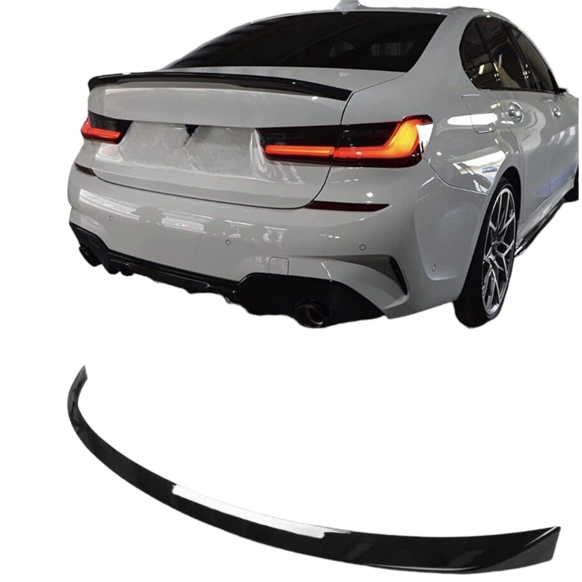 BMW 3 Series G20 Gloss Black M Performance Rear Boot Spoiler Lip ABS