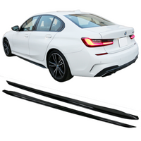 Load image into Gallery viewer, BMW 3 Series G20 Side skirt extensions lip blade M Performance style gloss black
