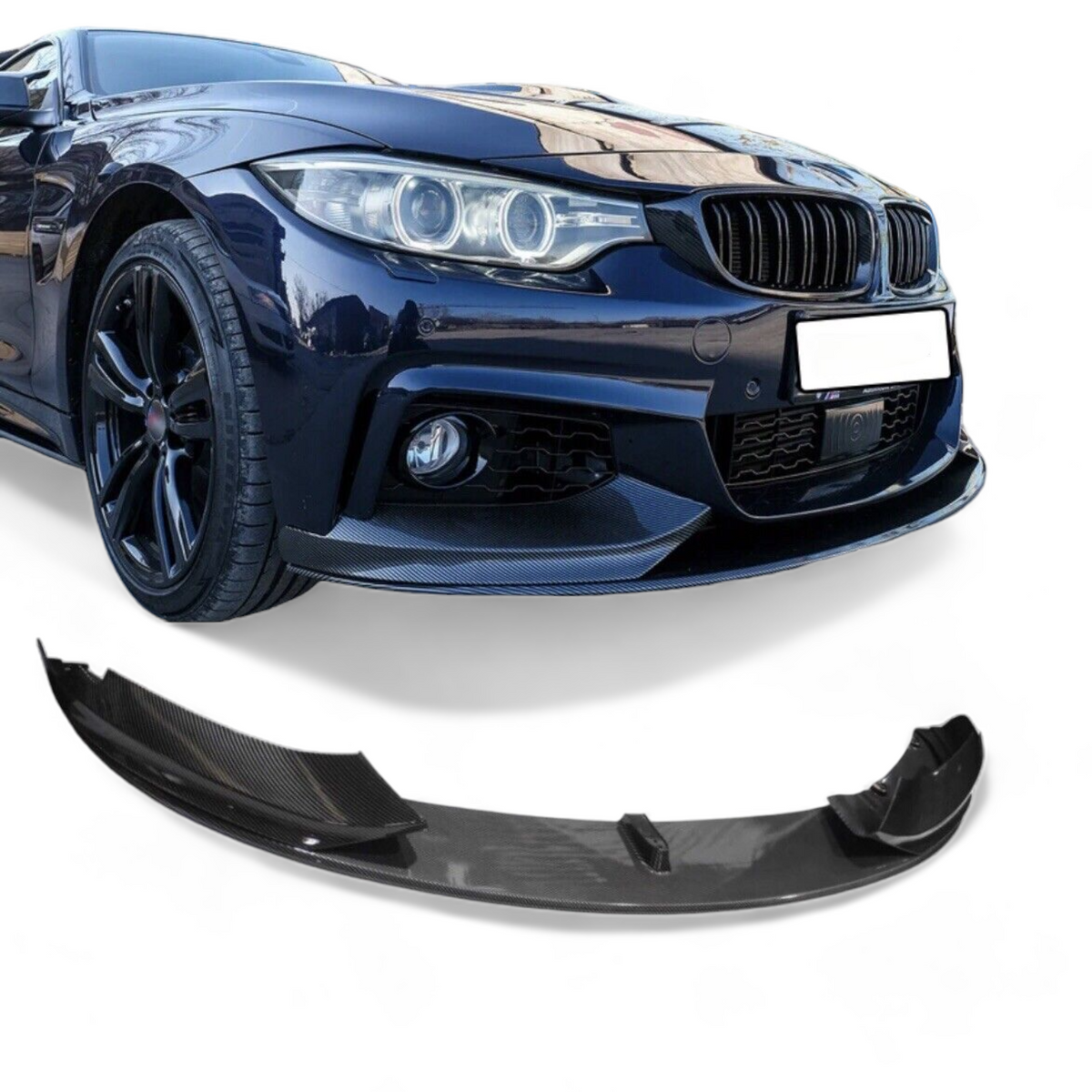 BMW 4 SERIES F32 F33 F36 Front lip splitter M Sport spoiler carbon ABS