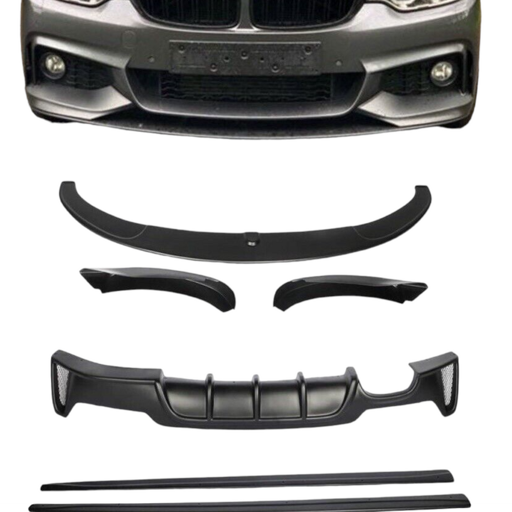 BMW 4 Series F36 Kit performance style matte body splitter diffuser side li