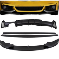 Load image into Gallery viewer, BMW 4 series f32 f33 f36 kit matte black splitter diffuser side extensions
