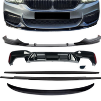 Load image into Gallery viewer, BMW 5 Series G30 Kit Splitter M5 Style Diffuser Side Extensions Spoiler Gloss Black
