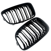 Load image into Gallery viewer, BMW F20 F21 1 Series Gloss Black Double Slat Front Grille
