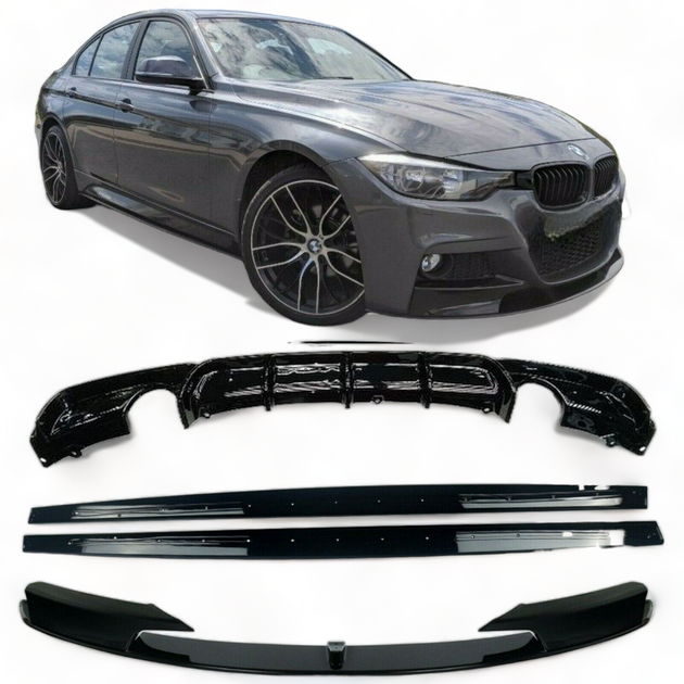 Full Body Kit - Fits BMW 3 Series F30 F31 - Dual Exit - Gloss Black ...