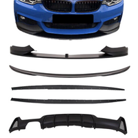 Load image into Gallery viewer, BMW F32 it 4 Series coupe front splitter lip diffuser side spoiler gloss black
