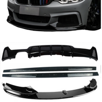 Load image into Gallery viewer, BMW Gloss black F32 Splitter diffuser boot spoiler kit
