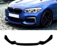 BMW 1 SERIES F20 F21 M SPORT LCI 2015-2019 GLOSS BLACK FRONT SPLITTER LIP