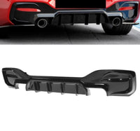 Load image into Gallery viewer, BMW 1 SERIES F20 F21 REAR DIFFUSER 2015+ FACELIFT LCI 135/140 LOOK GLOSS BLACK
