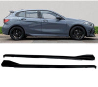 Load image into Gallery viewer, BMW 1 SERIES F40 GLOSS BLACK M PERFORMANCE STYLE SIDE SKIRT EXTENSIONS 2020+
