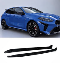 Load image into Gallery viewer, BMW 1 SERIES F70 M SPORT SIDE EXTENSIONS GLOSS BLACK LIP SPLITTER MP STYLE
