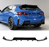 Load image into Gallery viewer, BMW 1 SERIE F70 M SPORT 24+ REAR DIFFUSER &amp; SIDE CANARDS TRIMS GLOSS BLACK
