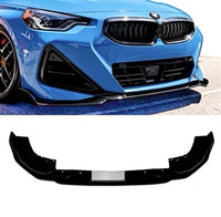 Load image into Gallery viewer, BMW 2 SERIES G42 G43 M SPORT FRONT BUMPER SPLITTER LIP SPOILER GLOSS BLK 21+
