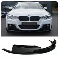 Load image into Gallery viewer, BMW 3 SERIES F30 FRONT SPLITTER FRONT LIP M SPORT GLOSS BLACK ABS VALANCE
