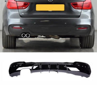 Load image into Gallery viewer, BMW 3 SERIES F34 GLOSS BLACK GT M SPORT REAR BUMPER DIFFUSER LIP GLOSS 2014+ TWIN EXIT
