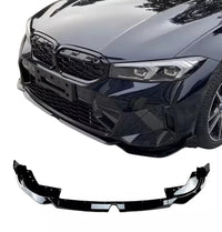 Load image into Gallery viewer, BMW 3 SERIES G20 GLOSS BLACK FRONT SPLITTER BUMPER LIP LCI FACELIFT 2021+ MP
