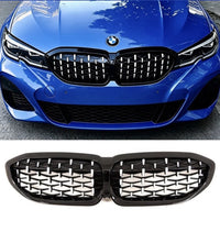 Load image into Gallery viewer, BMW 3 SERIES G20 M-PERFORMANCE 2018-2022 DIAMOND GRILL MESH GLOSS BLACK CHROME
