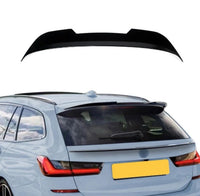 Load image into Gallery viewer, BMW 3 SERIES G21 ESTATE REAR ROOF BOOT SPOILER 2019+ GLOSS BLACK WING SLIM LIP

