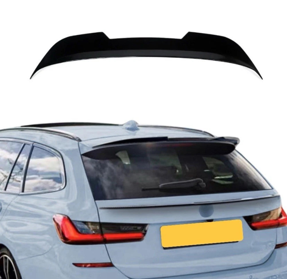 BMW 3 SERIES G21 ESTATE SLIM REAR ROOF BOOT SPOILER 2019+ GLOSS BLACK WING LIP ABS