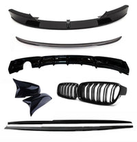 Load image into Gallery viewer, BMW 3 Series F30 Body Kit Mp Gloss Black Singe Exit Diffuser
