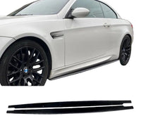 Load image into Gallery viewer, BMW 3 Series M3 E90 E92 E93 Side Skirts Extension Blades Gloss Black 2005-14 ABS
