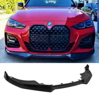 Load image into Gallery viewer, BMW 4 Series Coupe G22 G23 Front Splitter Spoiler Lip M Sport Gloss Black 2020+
