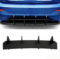 Load image into Gallery viewer, BMW 4 Series G22 G23 Gloss Black Rear Diffuser Valance Bumper M Sport Fins Slats
