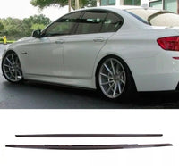 Load image into Gallery viewer, BMW 5 SERIES F10 F11 GLOSS BLACK STYLE SIDE SKIRT EXTENSION LIP BLADES 2020-16

