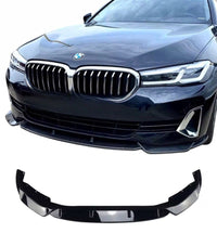 Load image into Gallery viewer, BMW 5 Series G30 LCI SE 2021-2023 Gloss Black Front Splitter 3 Piece
