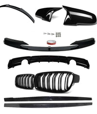Load image into Gallery viewer, BMW F30 M PERFORMANCE BODY KIT FRONT LIP SPLITTER GRILLES DIFFUSER SPOILER DUAL
