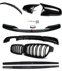 Load image into Gallery viewer, BMW F30 M PERFORMANCE BODY KIT FRONT LIP SPLITTER GRILLES DIFFUSER SPOILER SIDES
