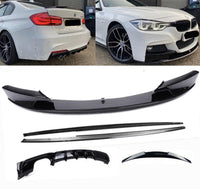 Load image into Gallery viewer, BMW F30 M PERFORMANCE BODY KIT FRONT LIP SPLITTER REAR DIFFUSER SPOILER SIDE
