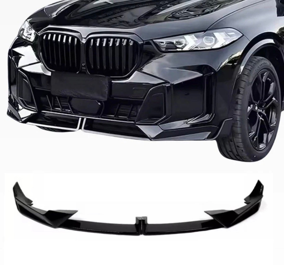BMW G06 X6 LCI 23-25 MP Style Gloss Black Front Spoiler Splitter Lip Abs