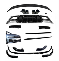Load image into Gallery viewer, BMW G20 Kit 3 Series Quad Diffuser With Exhaust Tips Full Bodykit Mp Splitter

