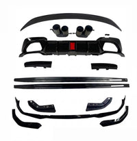 Load image into Gallery viewer, BMW G20 Kit Full Length Side Extensions Bodykit 3 Series Gloss Black Quad Led Mp Splitter - STM STYLING 
