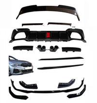 Load image into Gallery viewer, BMW G21 3 SERIES TOURING ESTATE BODY KIT SPLITTER QUAD LED DIFFUSER ED2 ROOF
