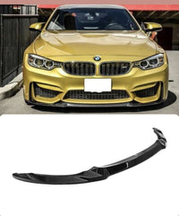 Load image into Gallery viewer, BMW M3 M4 F80 F82 F83 CS SPORT STYLE FRONT LIP SPLITTER GLOSS BLACK OEM FIT
