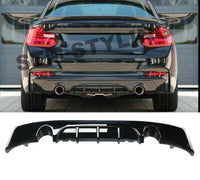 Load image into Gallery viewer, BMW REAR DIFFUSER F22 F23 2 SERIES M SPORT PERFORMANCE DUAL GLOSS BLACK

