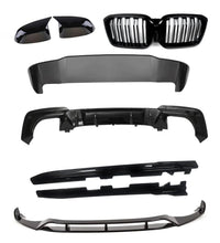 Load image into Gallery viewer, BMW X3 G01 GLOSS BLACK FULL KIT SPLITTER SPOILER GRILLES MIRROR COVERS PRE 17-21
