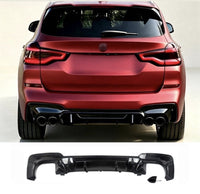 Load image into Gallery viewer, BMW X3 G01 Rear Valance Diffuser X3M Style Gloss Black
