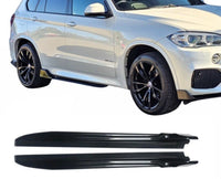 Load image into Gallery viewer, BMW X5M F85 F15 X6M F86 F16 GLOSS BLACK SIDE SKIRT SKIRTS EXTENSION BLADE
