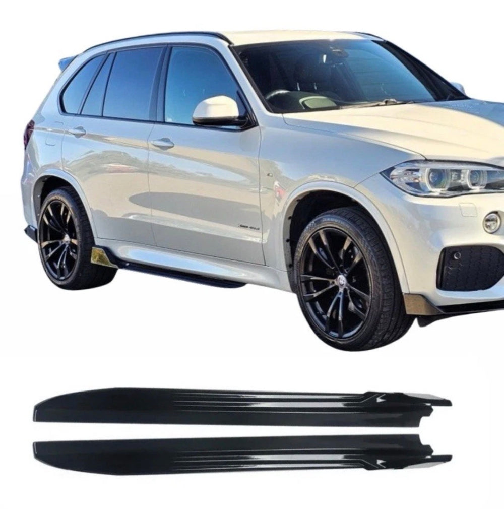 BMW X5M F85 F15 X6M F86 F16 GLOSS BLACK SIDE SKIRT SKIRTS EXTENSION BLADE