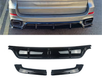 Load image into Gallery viewer, BMW X5 F15 Gloss Black Rear Diffuser Lip Valance M Sport
