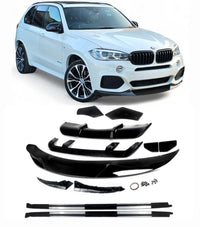 Load image into Gallery viewer, BMW X5 F15 KIT SPLITTER DIFFUSER SIDE SKIRTS SPOILER GLOSS BLACK 13-18 MP
