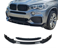Load image into Gallery viewer, BMW X5 F15 M PERFORMANCE FRONT SPLITTER SPOILER LIP KIT GLOSS BLK 2013-2018
