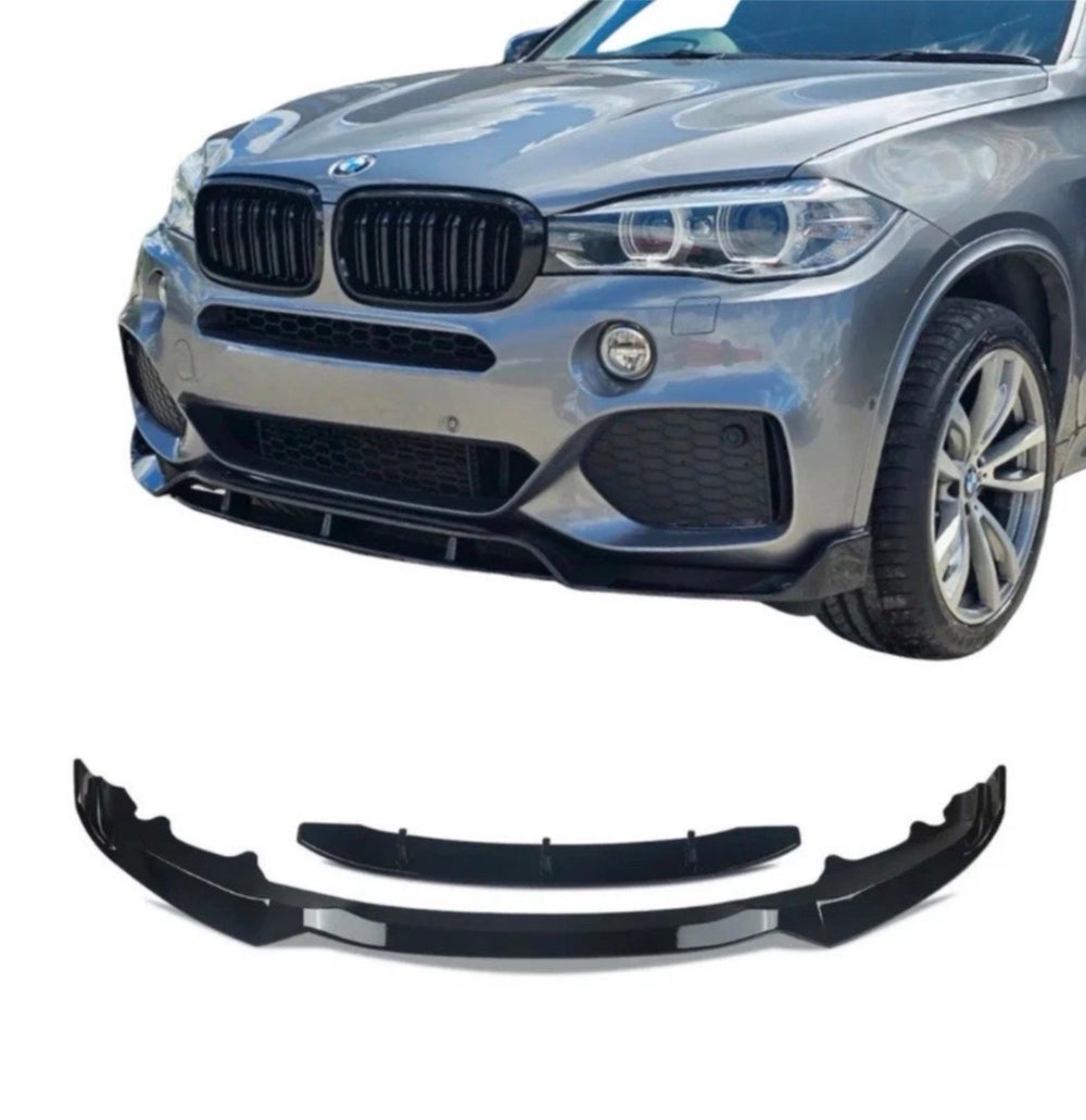 BMW X5 F15 M PERFORMANCE FRONT SPLITTER SPOILER LIP KIT GLOSS BLK 2013-2018