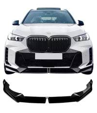 Load image into Gallery viewer, BMW X5 G05 LCI 2023+  GLOSS BLACK FRONT LIP SPOILER SPLITTER M SPORT
