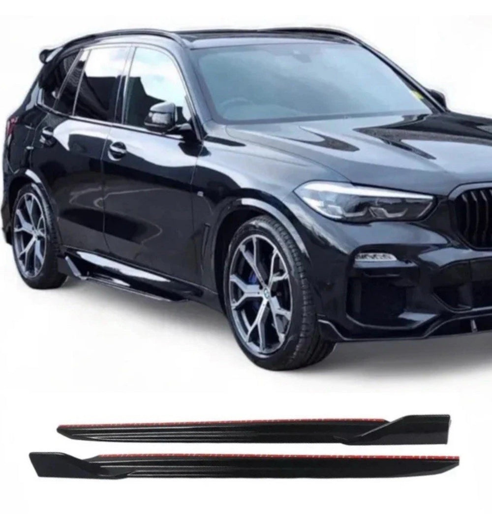 BMW X5 G05 M SPORT GLOSS BLACK SIDE SKIRTS EXTENSION BLADES PRE LCI & FACELIFT 18-25