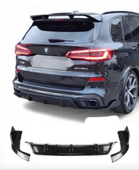 Load image into Gallery viewer, BMW X5 G05 Rear Bumper Diffuser Spoiler BK Style Gloss Black Pre Lci M Sport

