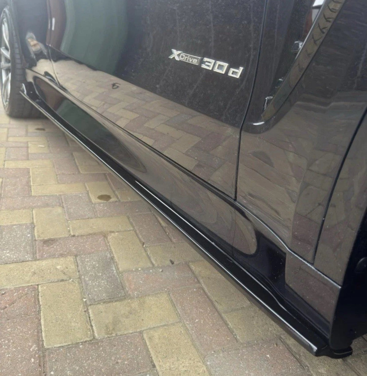 BMW F15 F85 X5M X6M F86 F16 GLOSS BLACK FULL SIDE SKIRT SKIRTS EXTENSION - STM STYLING 