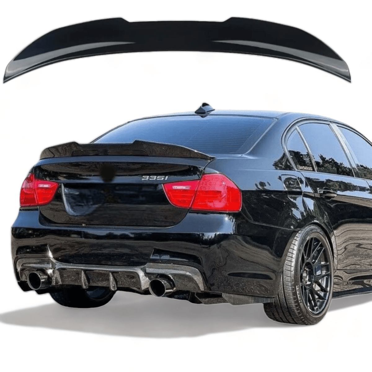 Car Boot Spoiler  - Fits BMW E90 3 Series 200-2011 - PSM Style - Gloss Black